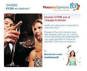 place des opinions